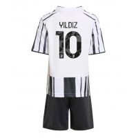 Stroje piłkarskie Juventus Kenan Yildiz #10 Koszulka Podstawowej dla dzieci 2025-26 Krótki Rękaw (+ szorty)